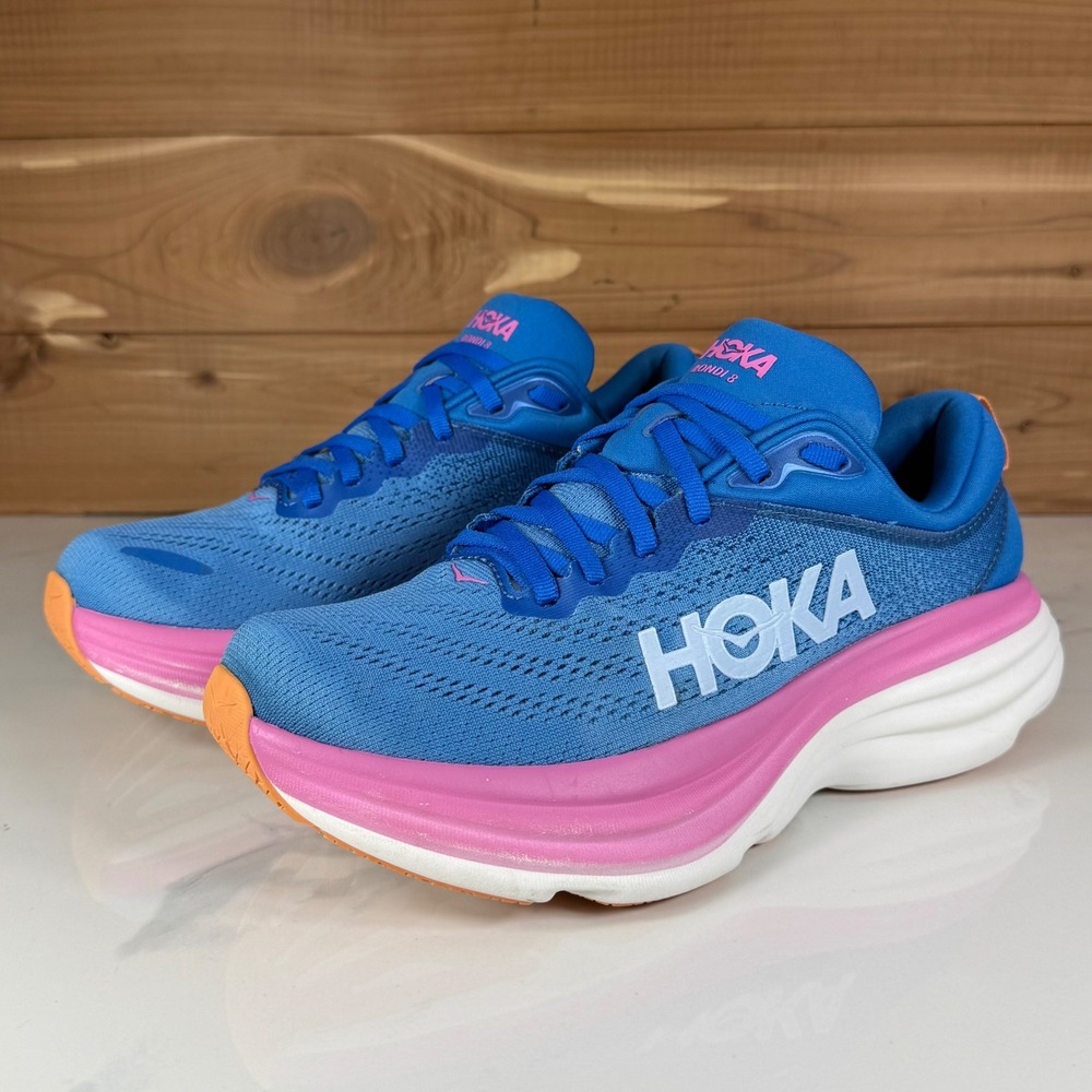 Hoka One One Bondi 8 Running Shoes Coastal Sky All Aboard 1127952 Womens 7B - Picture 2 of 16